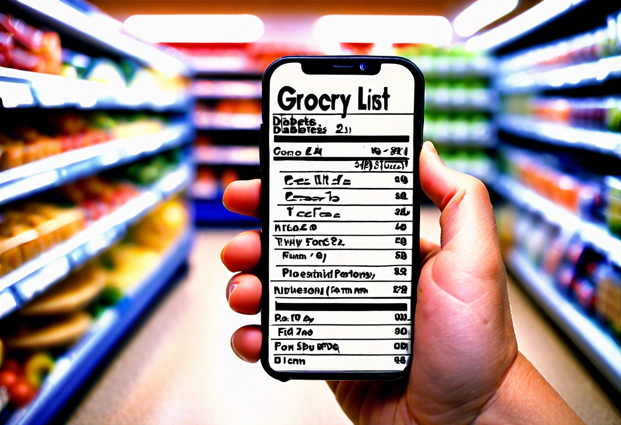 Type 2 Diabetes Grocery Shopping List